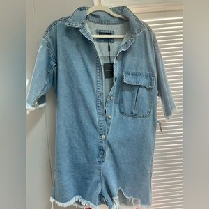 Denim romper